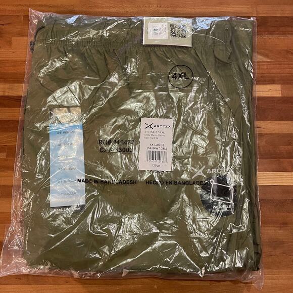 Arctix Men's Storm Rain Pant, Olive 4X 34L - Picture 12 of 14